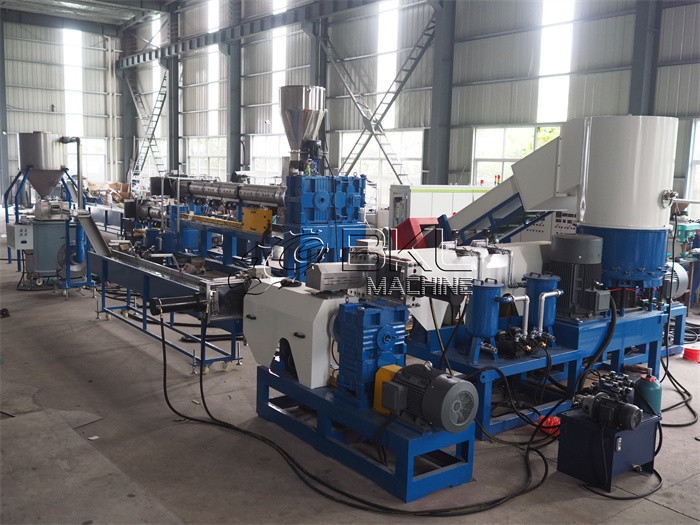 Plastic PE Film Granulating Pelletizing Recycling Machine 250-350kg/H