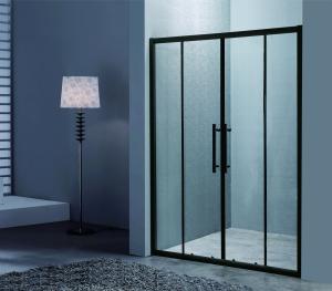 Quality Sliding Shower Doors 120*190cm Size Tempered Glass And Aluminium Black Frame Latest wholesale