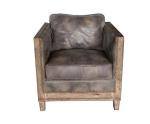 Vintage Leather Deconstructed Sofa Furniture Retro Couch