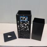 Carved Pattern Sunproof Dia 400mm Steel Outdoor Garbage Cans