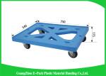 750 * 570 * 175mm Plastic Moving Dolly Pallet Heavy Duty Four Wheel 100% PP