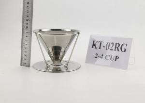 Quality Eco - Friendly Stainless Steel Coffee Dripper Reusable With Separating Stand wholesale