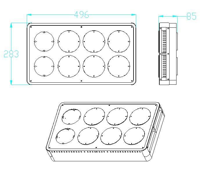 Hot 360W 10bands Apollo 8 Full Spectrum LED Grow light Panel For Medical Flower Plants