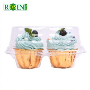 Quality Transparent Plastic Bakery Packaging 2 Count Plastic Cupcake Containers wholesale