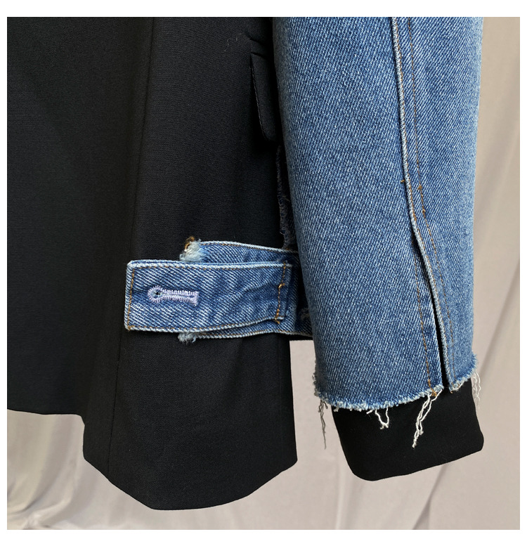 Winter Waterproof Mesh Jacket Denim Detachable Half Ladies Sheath Top Blazers Jackets Women