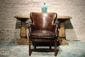 Quality antique British style leather chair furniture,#722 wholesale