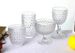 Laser Etching Embossed 165mm Vintage Crystal 7 Ounce Wine Glasses CE Approved