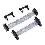 10P Grey Color IDC Cable Assemblies , 2.54mm Pitch Dual Row Ribbon Flat Cable