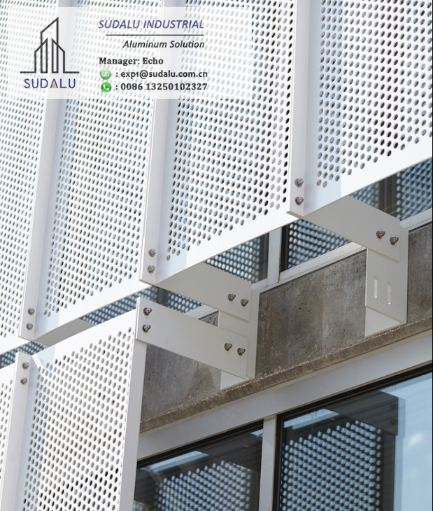 SUDALU Solar Shape Aluminum Facade Cladding Panel for Outdoor Decoration Metal Perforated Panel