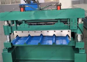 Quality CR12 Roofing Corrugated Sheet Roll Forming Machine PLC For Metal Roof Making wholesale