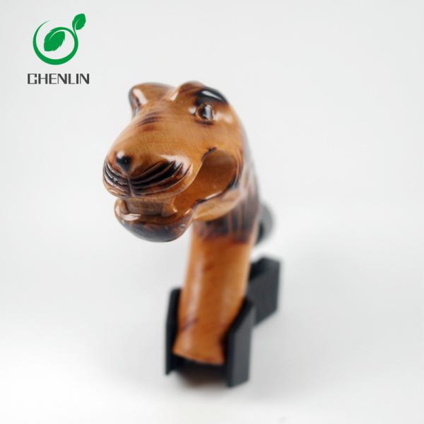 Multifunctional Beech Wooden Umbrella Handle , Animal Head Umbrella Handle With