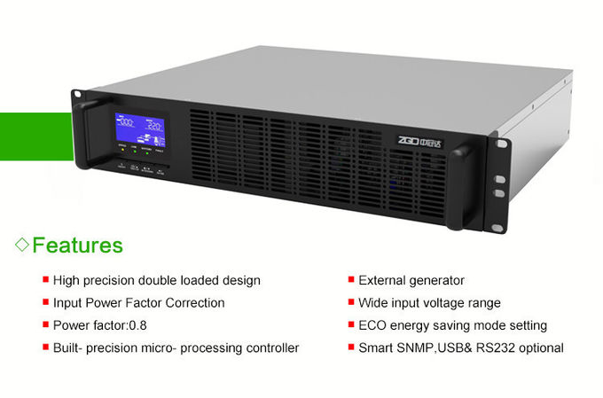 5.4kW 6KVA Rack Mount UPS DC Pure Sine Wave Data Center Rack Ups