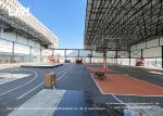 Class B1 Aluminum Basketball Court Tent Heavy Duty Electric Push Pull Structure