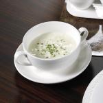 Double Handle Porcelain Dessert Bowls Microwave Safe Spill Proof