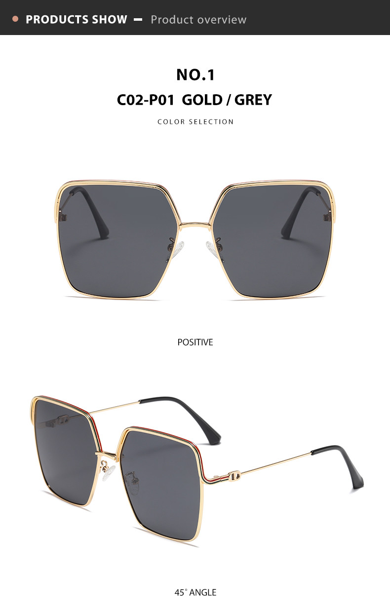 Women'S Metal Frame Sunglasses Polygonal Driving UV Blocking TAC Lens