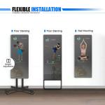 Floor Standing Smart Fitness Mirror , Full Body Workout Mirror 500 Nits 1920