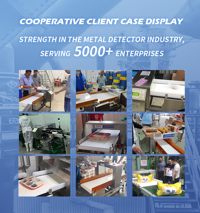 FDA Food processing machinery Metal Detector Sensitivity Conveyor Belt Metal Detection