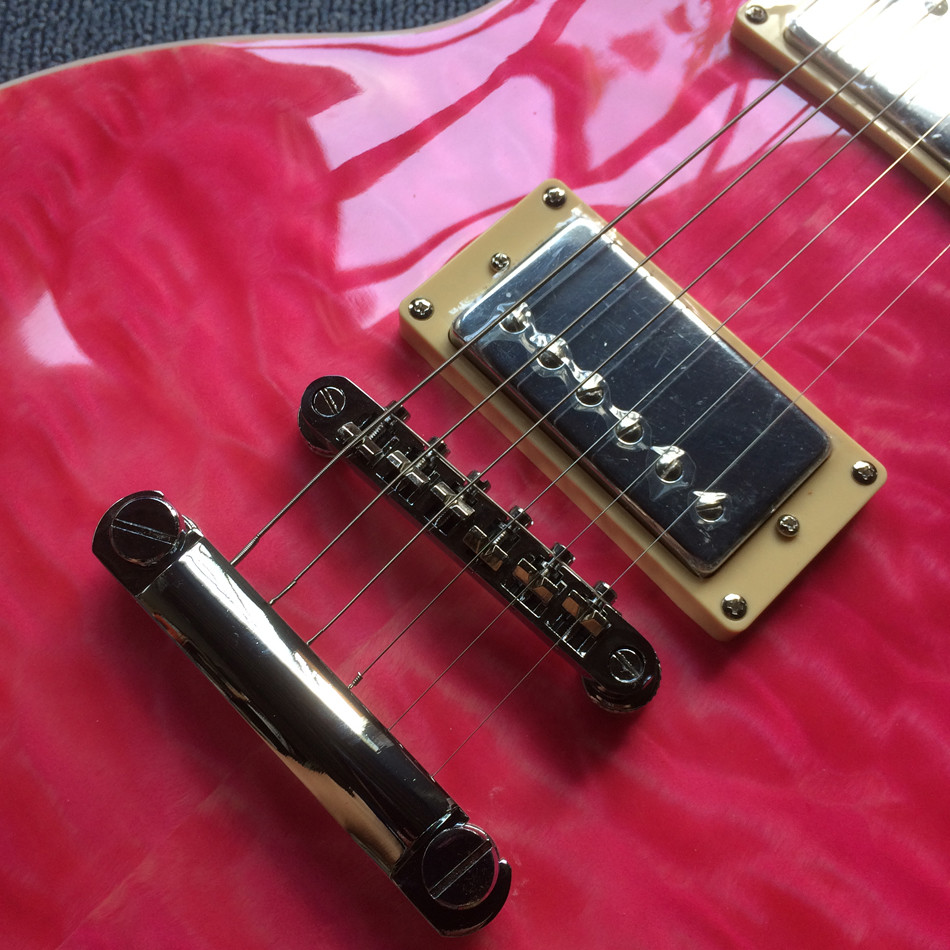 New high quality LP electric guitar, Ebony Fingerboard,frets binding,Quilte Maple top ,Real Abalone inlay