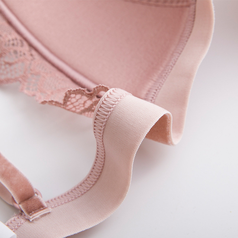 Girls Beautiful Underwear Sexy 19mm Mulberry Silk Bra With Lace Western Strap