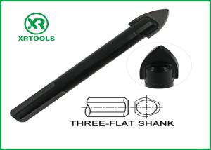 Quality Black Oxided Glass Cutting Drill Bit Three Flat Shank Carbon Steel Material wholesale