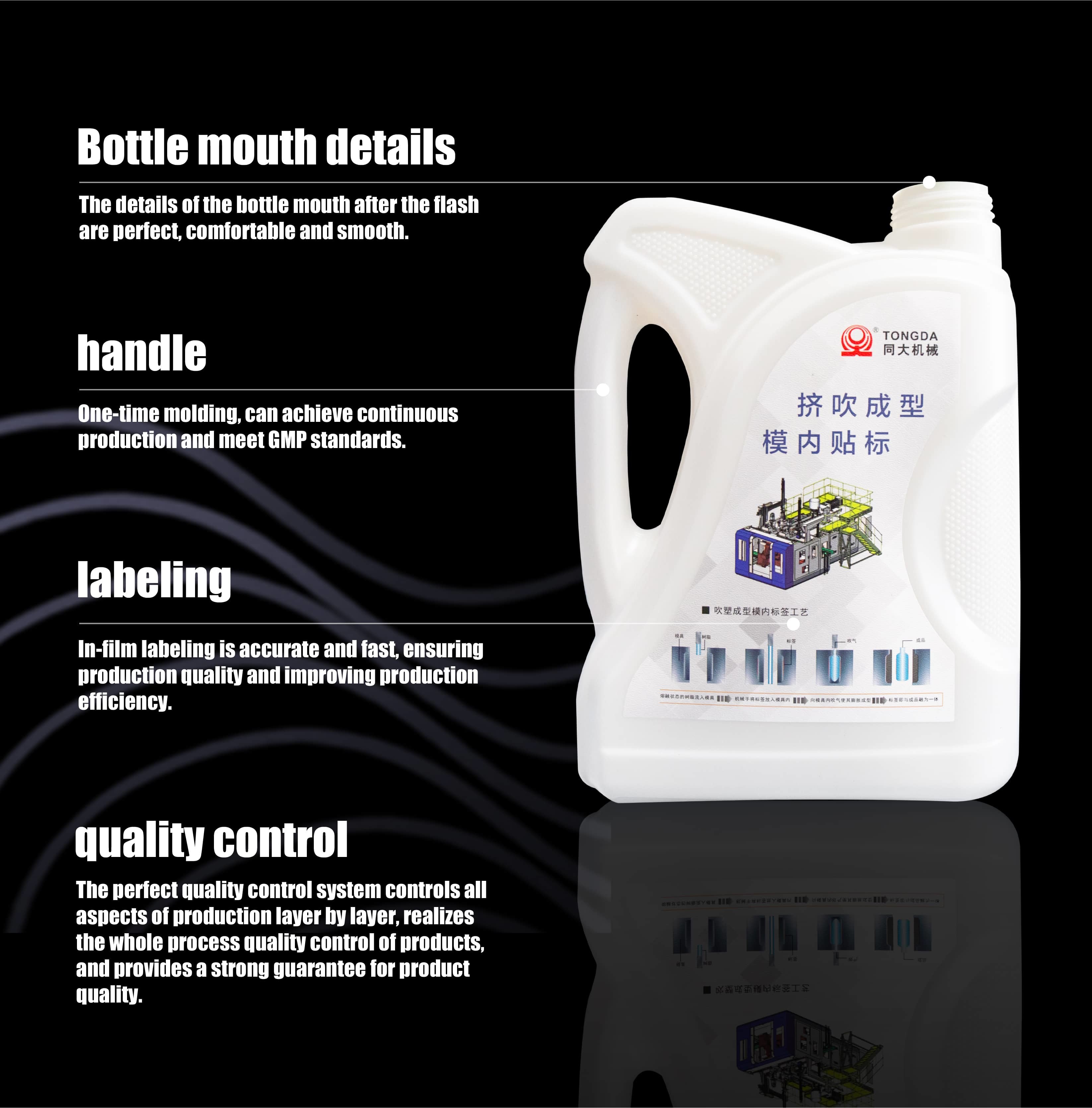 PE Extrusion 10 Liter Jerry Can Blow Molding Machine Fully Automatic ISO 9001
