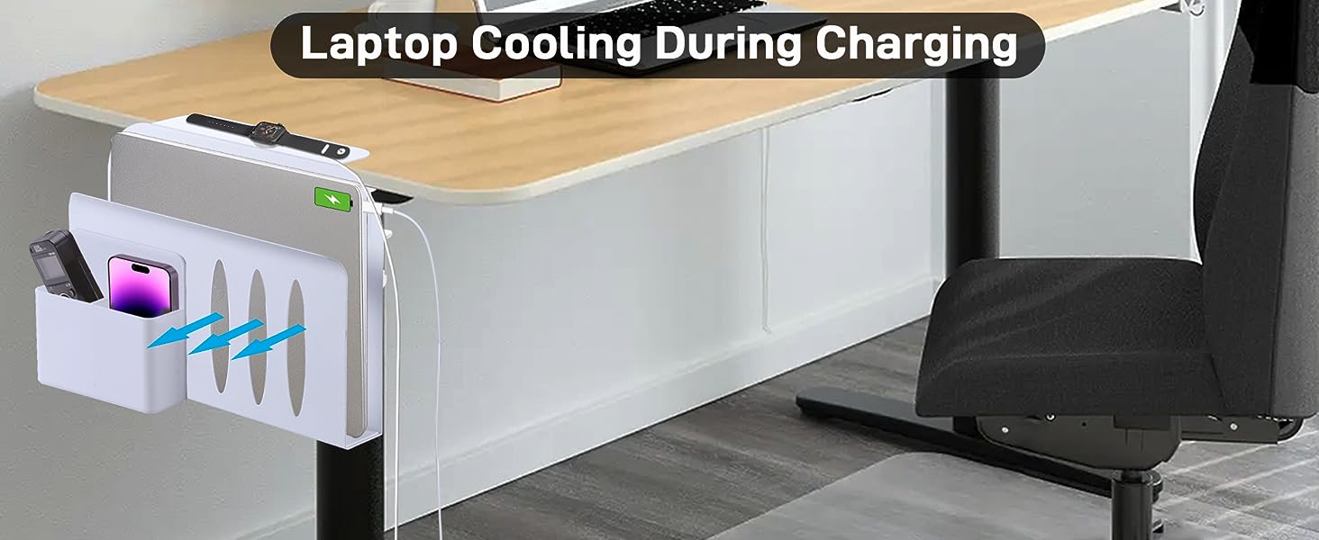 Clamp-On Desk Shelf Standing Desk Drawer with Storage Drawers No Drilling Attachment
