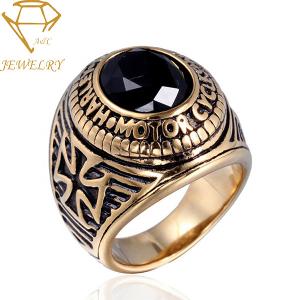 Quality Junior High School 18k College Graduation Class Rings wholesale