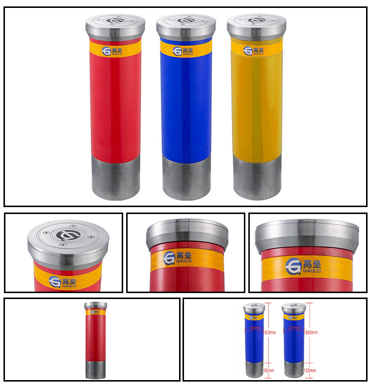 89mm*750mm Steel Safety Bollards Iron Removable Locking Bollards 2.4kg