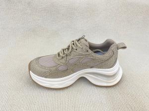 Quality Heightening Bling Rhinestone Sneakers Microfiber Velvet Bling Trainers Womens wholesale