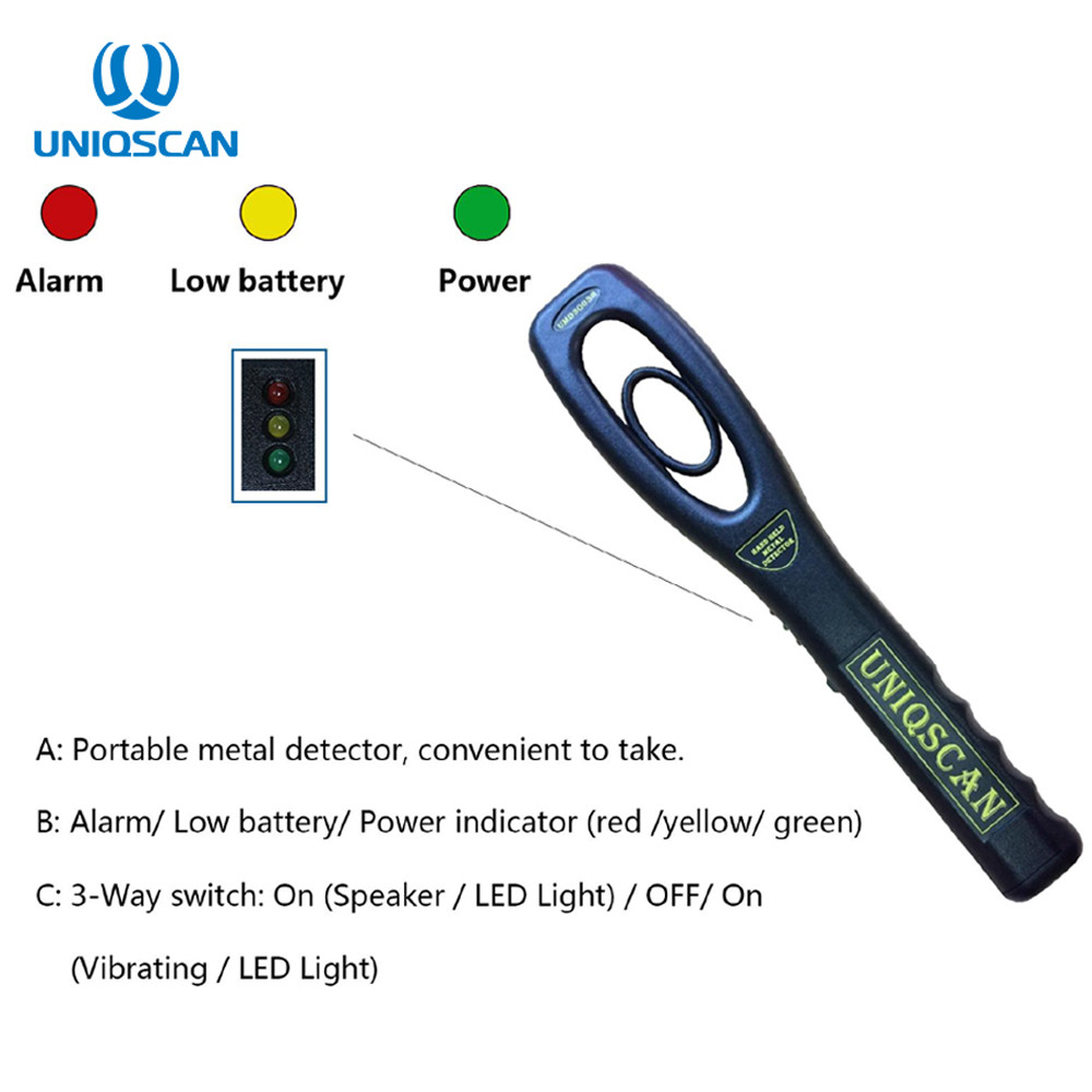 Double Ring 2kHz IP31 Rechargeable Handheld Metal Scanner