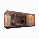 30ft Prefabricated Wooden Glass House Sunshine House Container Prefabricated
