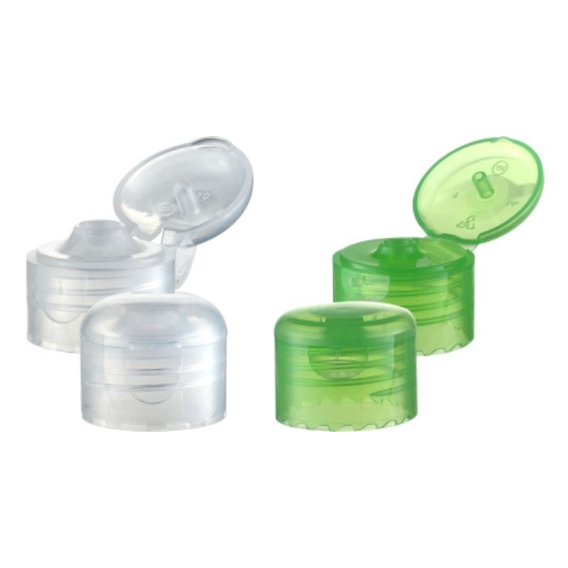 24mm Round Transparent Cylindrical Plastic Flip Cap for Bottle Custom Order Accepted