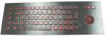 Stainless steel Illuminated USB Keyboard with trackball Compact Format