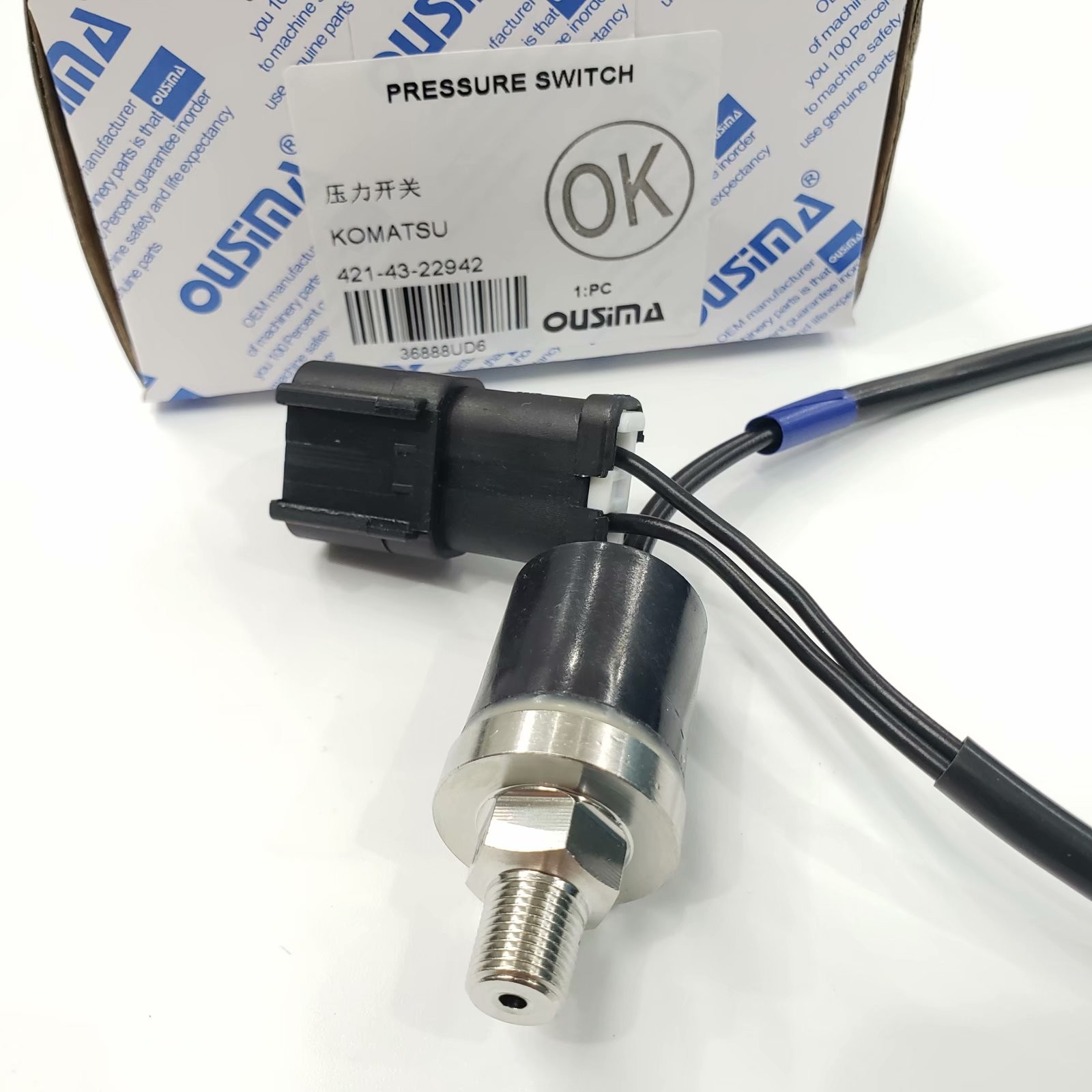OUSIMA Pressure Switch 421-43-22942 4214322942 For Excavator Komatsu Wheel Loader