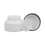 Natural 1oz 30ml Cosmetic Cream Glass Jar Matte White Glass Clay Mask Jar With