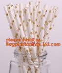 biodegradable gold stamping paper straw,colour disposable wholesale drinking