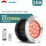 18W DC24V Input IP68 Color Changing Outdoor Led Underwater Lights