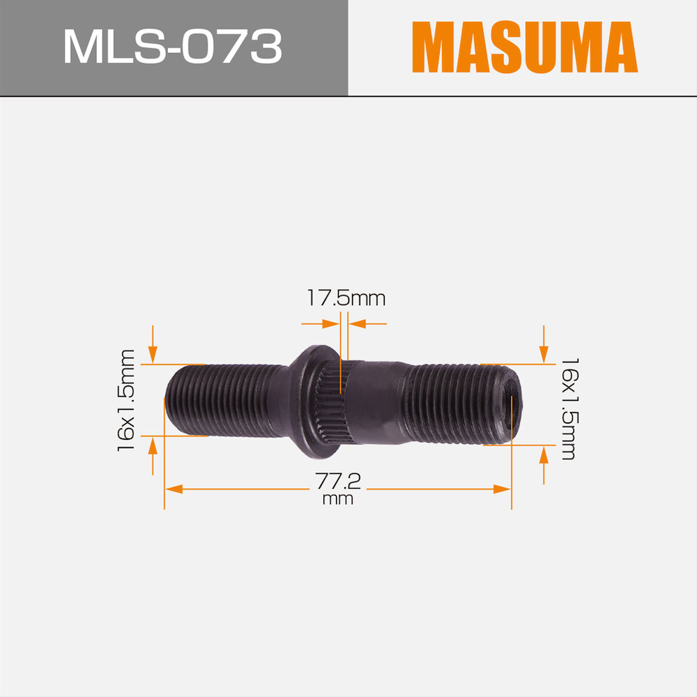 MASUMA NO. MLS-073 Steel Spare Parts for Wheel Nut 40222-J6400 by MASUMA Manufacturing