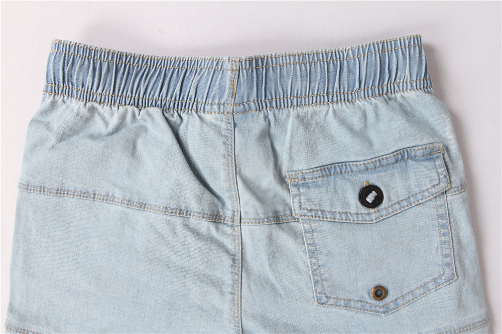 Light Blue Junior Kids Denim Shorts 95% Cotton 5% Spandex