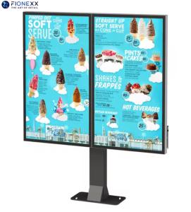 Quality Drive-Thru Kiosk Self-Driving Ordering Digital Signage 55 Inch Dual Screen Weatherproof Outdoor Drive-Thru Ordering Machine wholesale