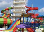 Theme Park Fiberglass Water Slide Customized Closed Tube Spiral FRP For Adult
