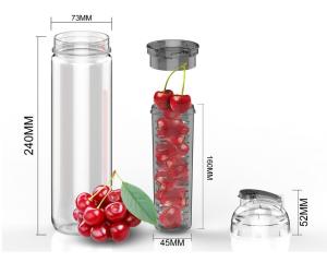 Quality 27oz Fruit Bottle/Fruit Infuser Water Bottle BPA Free wholesale