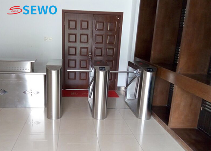 Office Entrance Tripod Gate Barrier 30people/min Bi Directional Turnstile Door Access Control