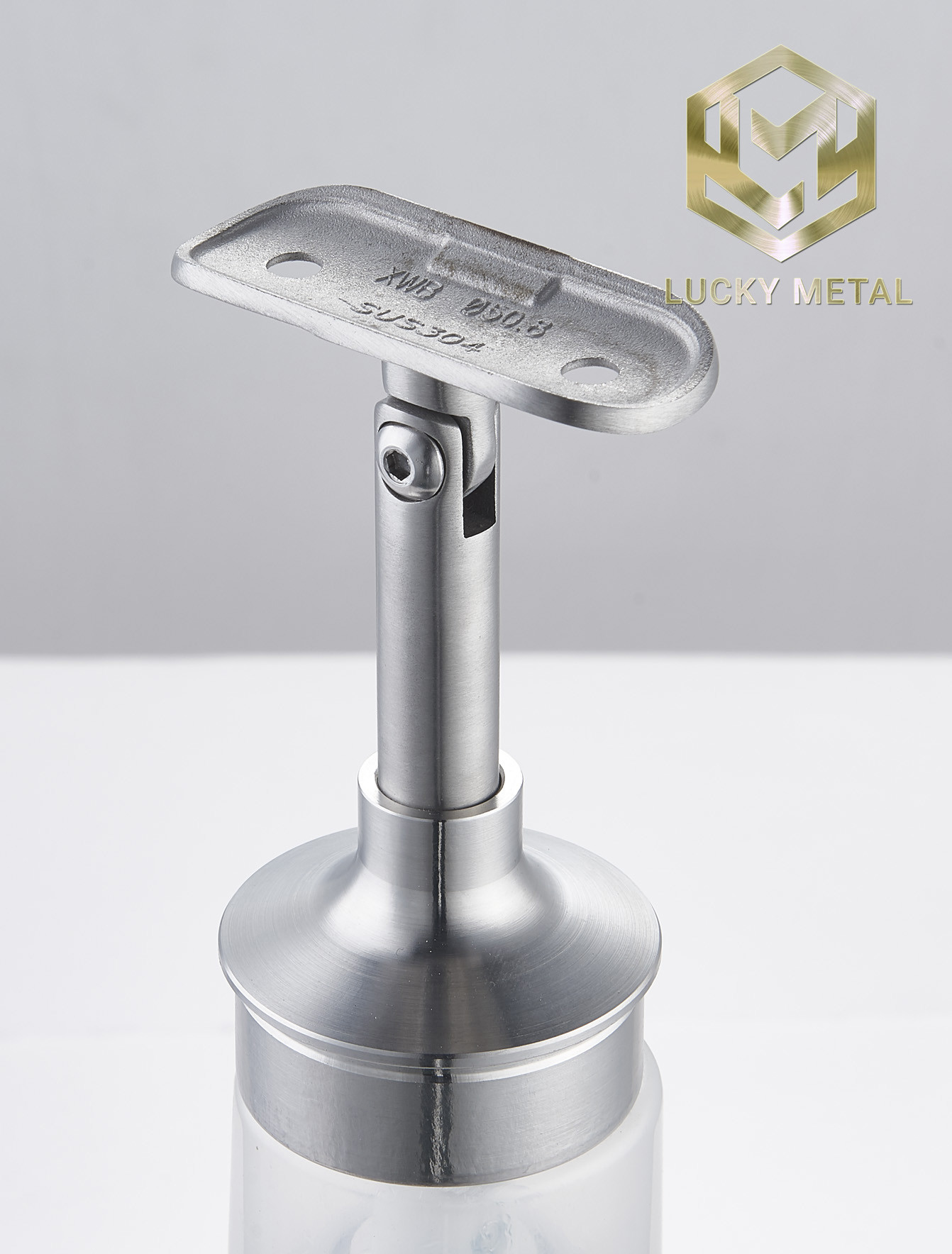 Railing Accessories Hot Sell 304 316 Inox Round Tube Stainless Steel Handrail Bracket Glass Bracket Handrail Support