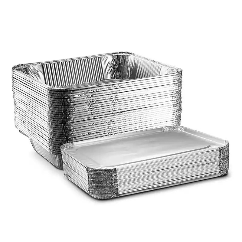 Large Capacity Alufoil Oblong / Round 12 LB Container With Board