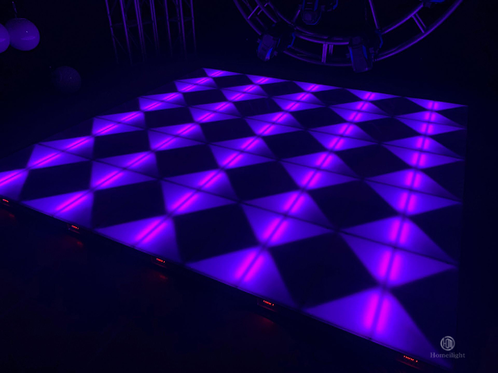 DMX5050 RGB3in1 Mixed Lighting 60x60cm DMX Lighted Up Acrylic Dance Floor for Weddings