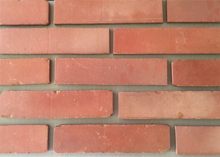 3D51-3 Clay Thin Veneer Brick Turned Color Veneer Brick With Smooth Surface Edge Damages Style