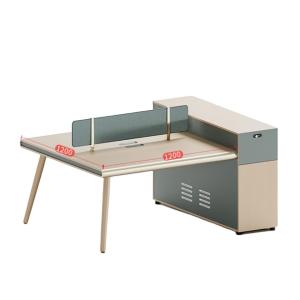 Quality Customizable Staff Desks and Chairs Combination for Four People Office Workstation wholesale
