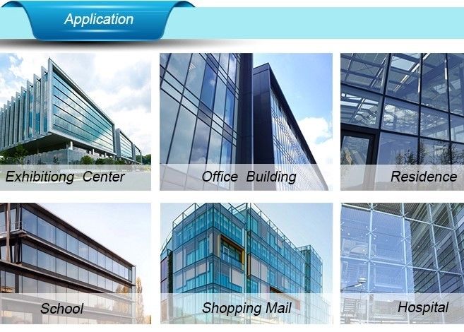 Colored Low-E Double Glazed Insulated Glass for Building Curtain Wall