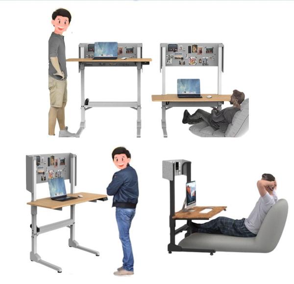 Office Furniture Pneumatic Standing Lifting Desk for Height Adjustment in